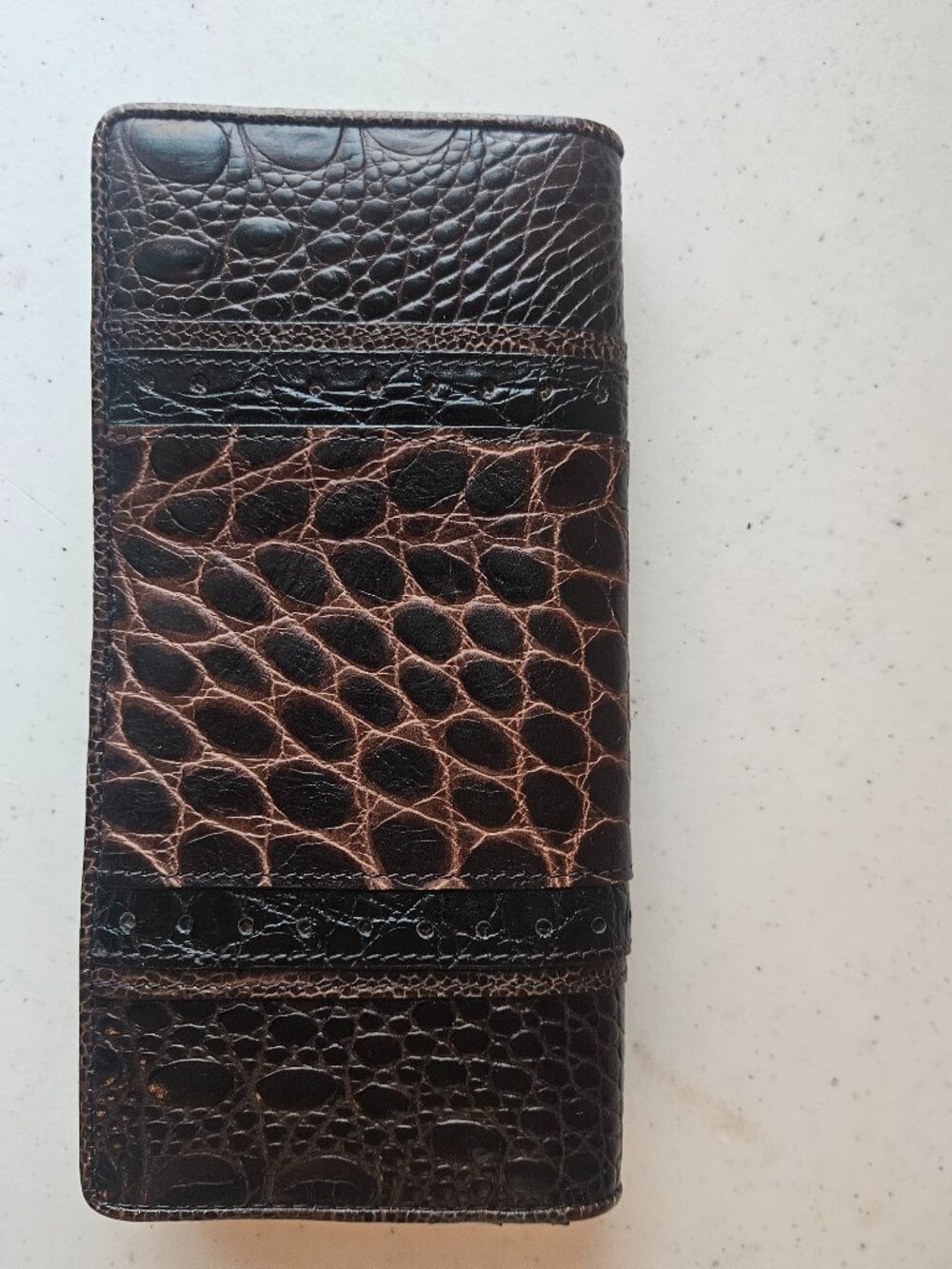 Brahmin NWOT Wallet Dark Espresso & Chocolate Fold Over Wallet